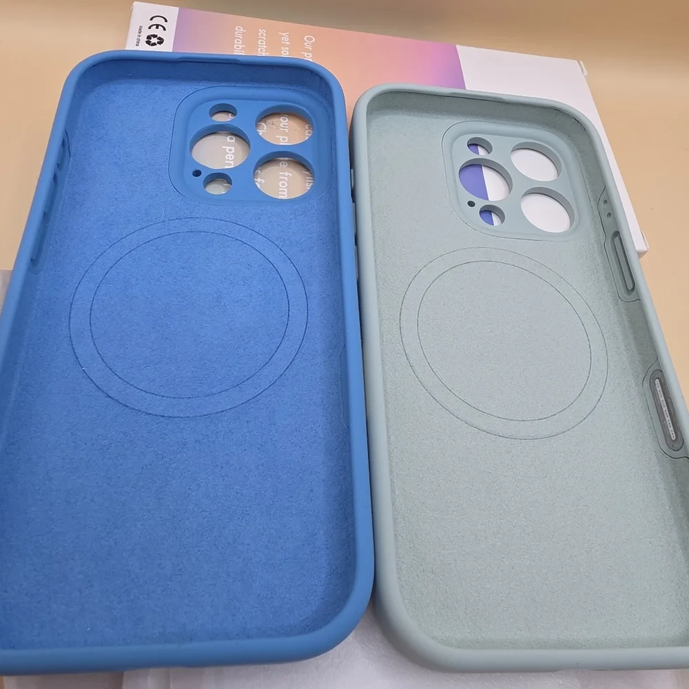 New- 2 iPhone 16 Pro Cases, 4 Glass Screen Protectors Matte Blue Teal